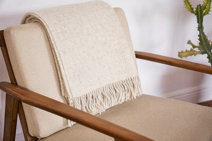 Wool Throw Blanket Woven in Ireland - Saoirse Ash