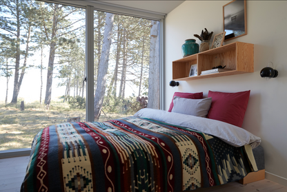 Sumaco Wave Artisan-Crafted Blanket with Southwestern Design