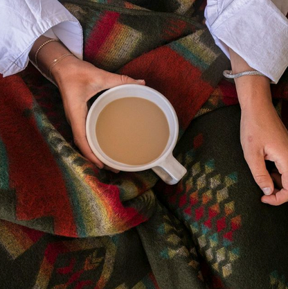 Artisan-Made Southwestern Queen-Sized Blanket - Andes Forest