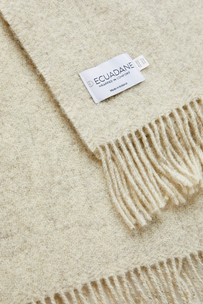 Wool Throw Blanket Woven in Ireland - Saoirse Ash